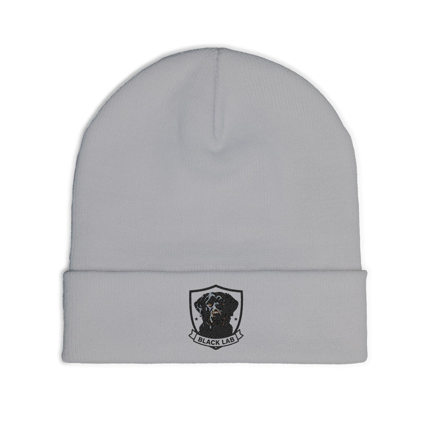Black Lab Embroidered Knit Beanie | SASSY CANINE COLLECTION™ | Premium Labrador Winter Hat