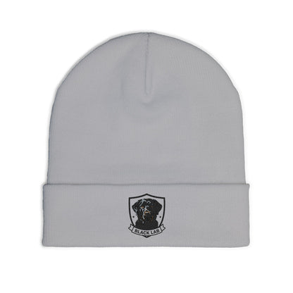 Black Lab Embroidered Knit Beanie | SASSY CANINE COLLECTION™ | Premium Labrador Winter Hat