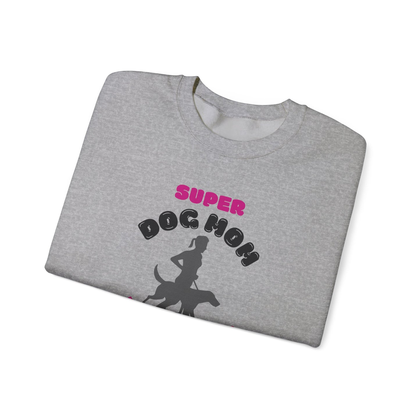 "Super Dog Mom"  Unisex Heavy Blend™ Crewneck Sweatshirt