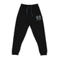 Black sweatpants with  drawstring and a 'K9 CLUB' logo on the left