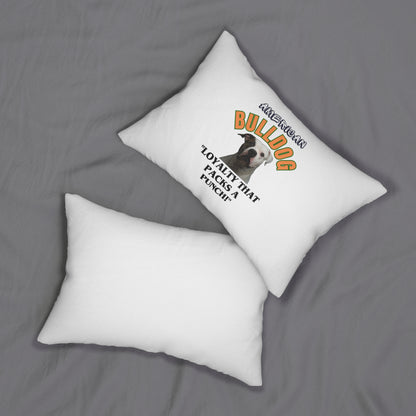 American Bulldog Dog Lover Pillow "Loyalty That Packs A Punch"  Spun Polyester Lumbar Pillow