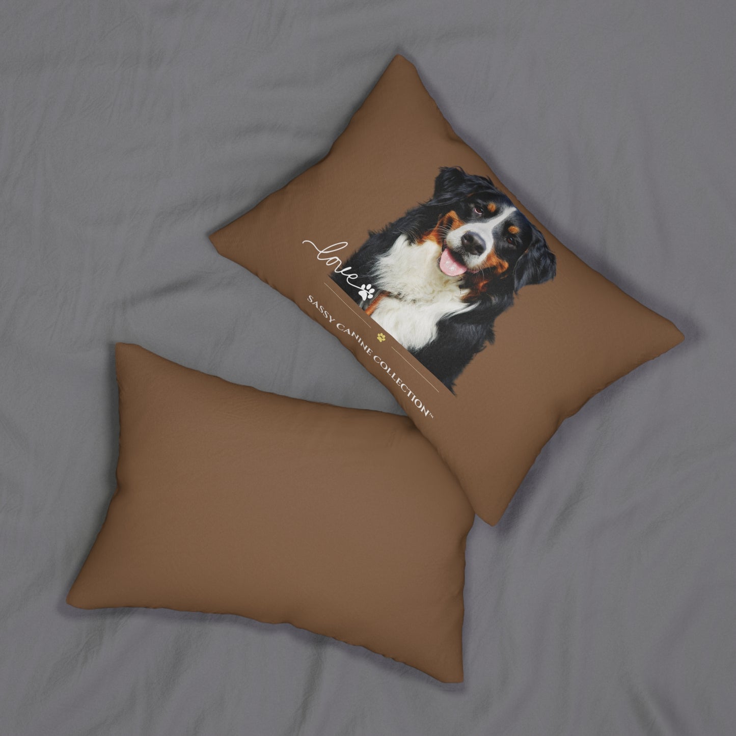 Bernese Mountain Dog Love Lumbar Pillow