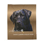 Black Labrador Love Velveteen Plush Blanket
