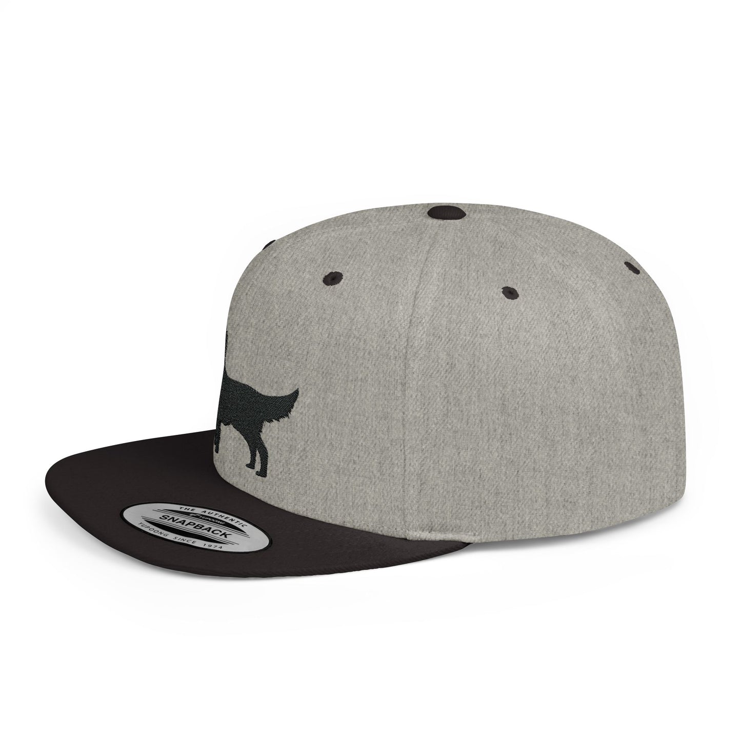 Dog Lover Embroidered Flat Bill Snapback cap