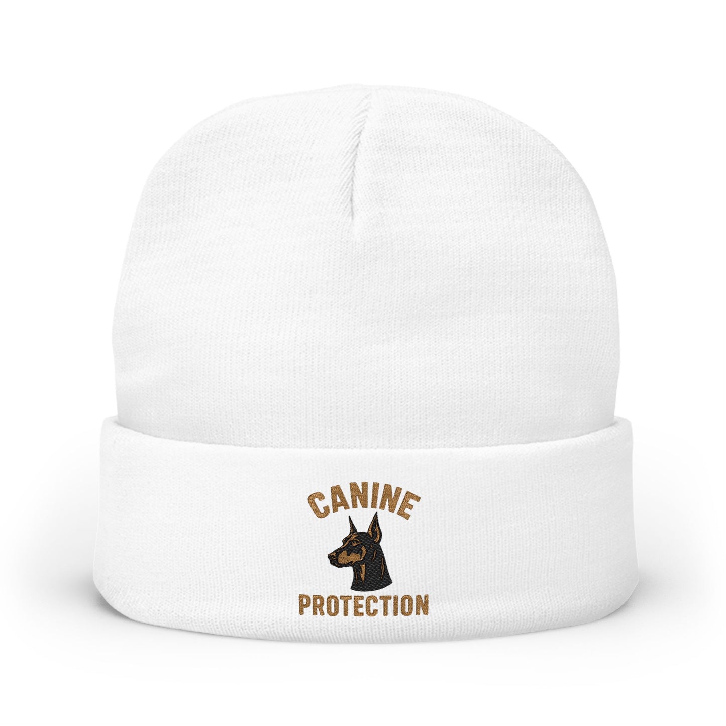 Canine Protection Embroidered Knit Beanie | SASSY CANINE COLLECTION™ | Premium Winter Hat