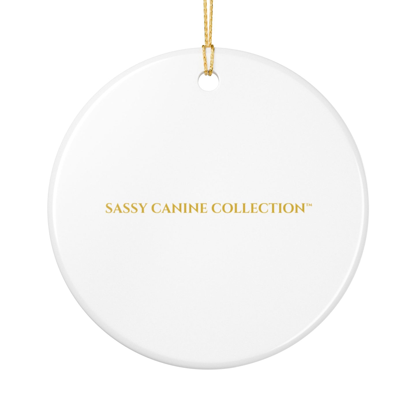 French Bulldog Portrait Ceramic Christmas Ornament
