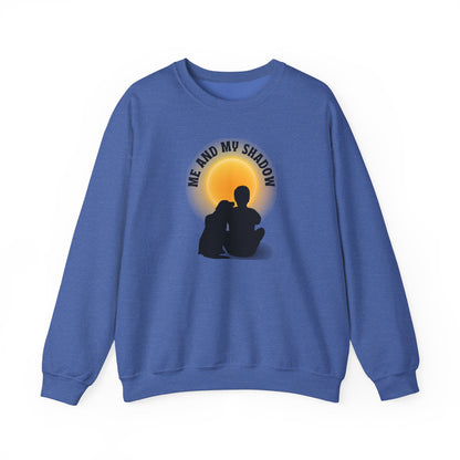 "Me And My Shadow" Dog Lover Unisex Heavy Blend Crewneck Sweatshirt