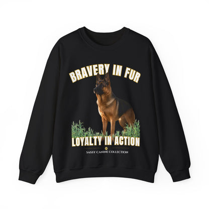 German Shepherd Sweatshirt - "Bravery in Fur, Loyalty in Action" Crewneck