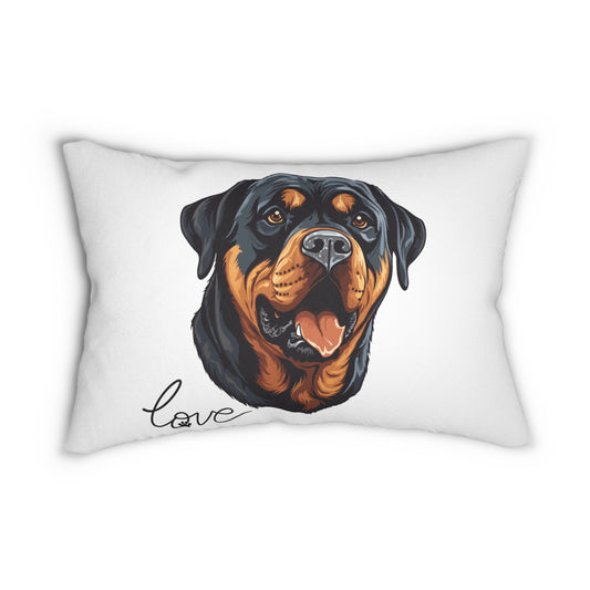 Rottweiler Love Lumbar Pillow