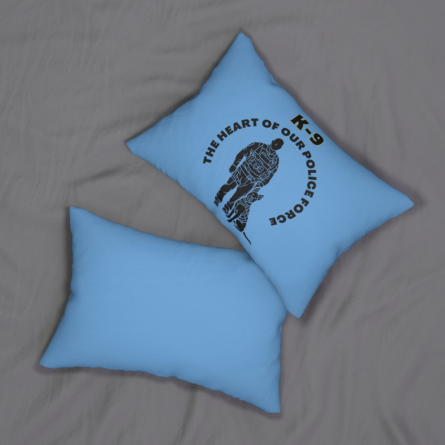 "K-9 The Heart Of Our Police Force" Spun Polyester Lumbar Pillow