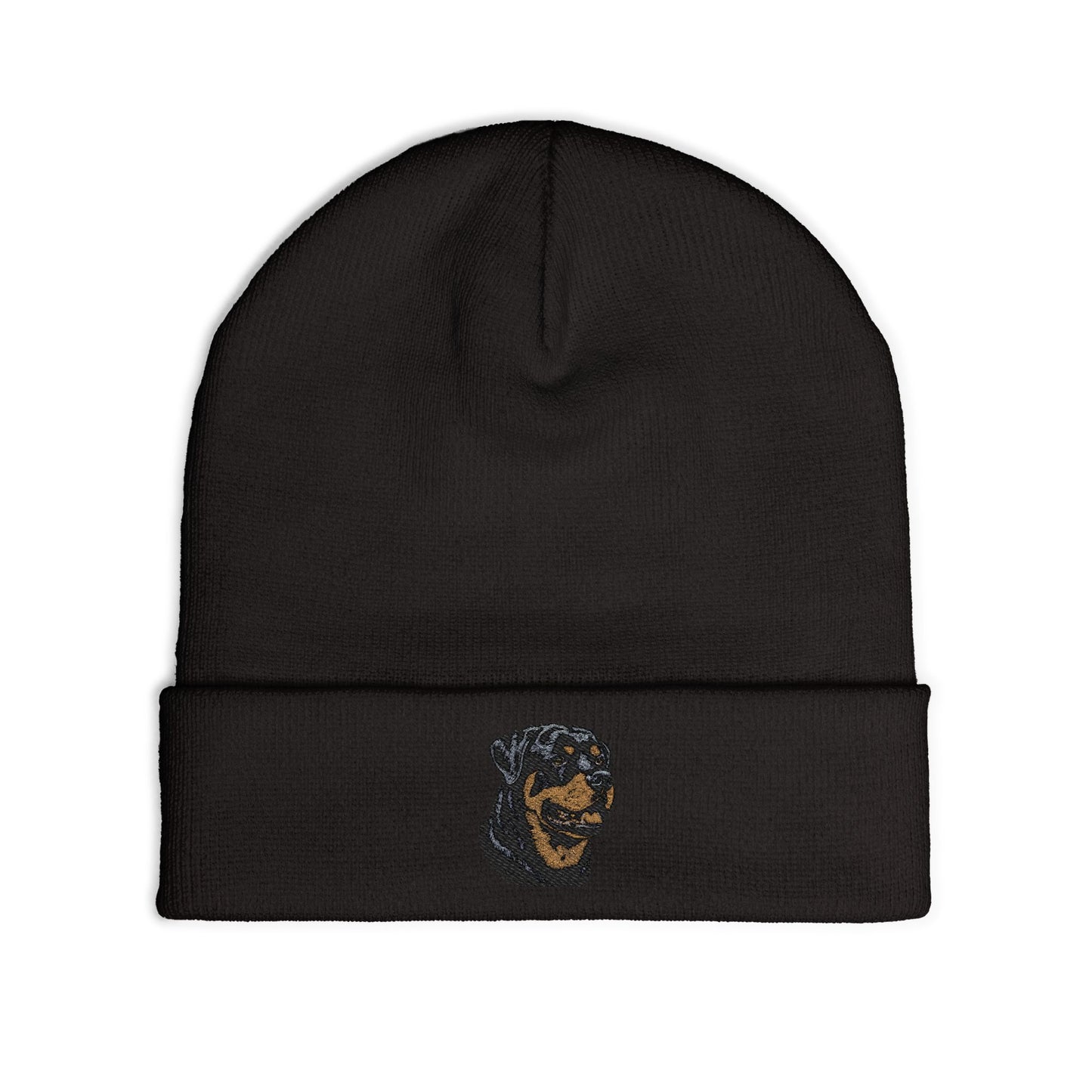 Rottweiler Dog Embroidered Knit Beanie | SASSY CANINE COLLECTION™ | Premium Winter Hat
