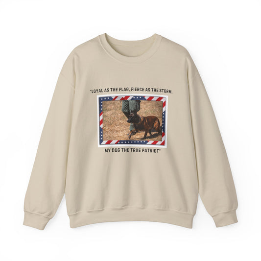 "My Dog The Patriot" Dog Lover Unisex Heavy Blend™ Crewneck Sweatshirt