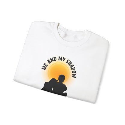 "Me And My Shadow" Dog Lover Unisex Heavy Blend Crewneck Sweatshirt