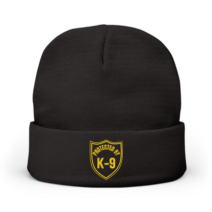 Protected by K-9 Gold Shield Embroidered Knit Hat