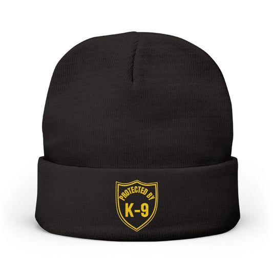Protected by K-9 Gold Shield Embroidered Knit Hat