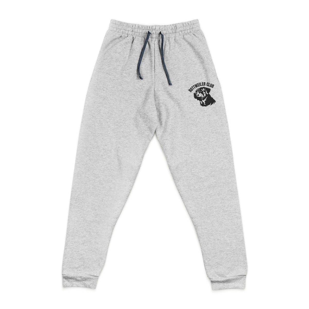 Grey sweatpants with embroidered Rottweiler Club logo