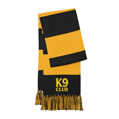 K9 Club Embroidered Scarf – Black & Gold