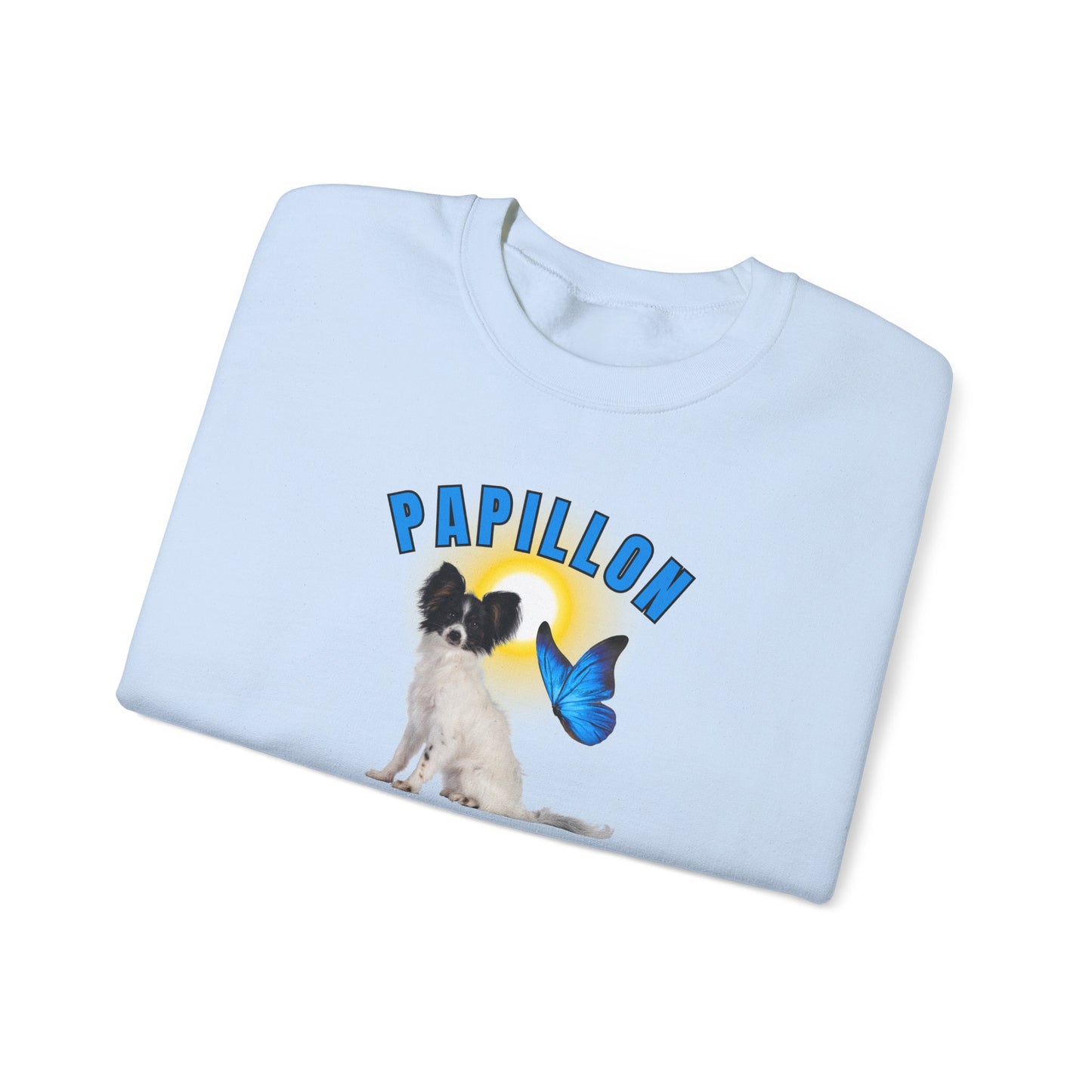 "Papillon...Little Dogs With Wings Of Joy."  Papillon Lover Unisex Heavy Blend™ Crewneck Sweatshirt