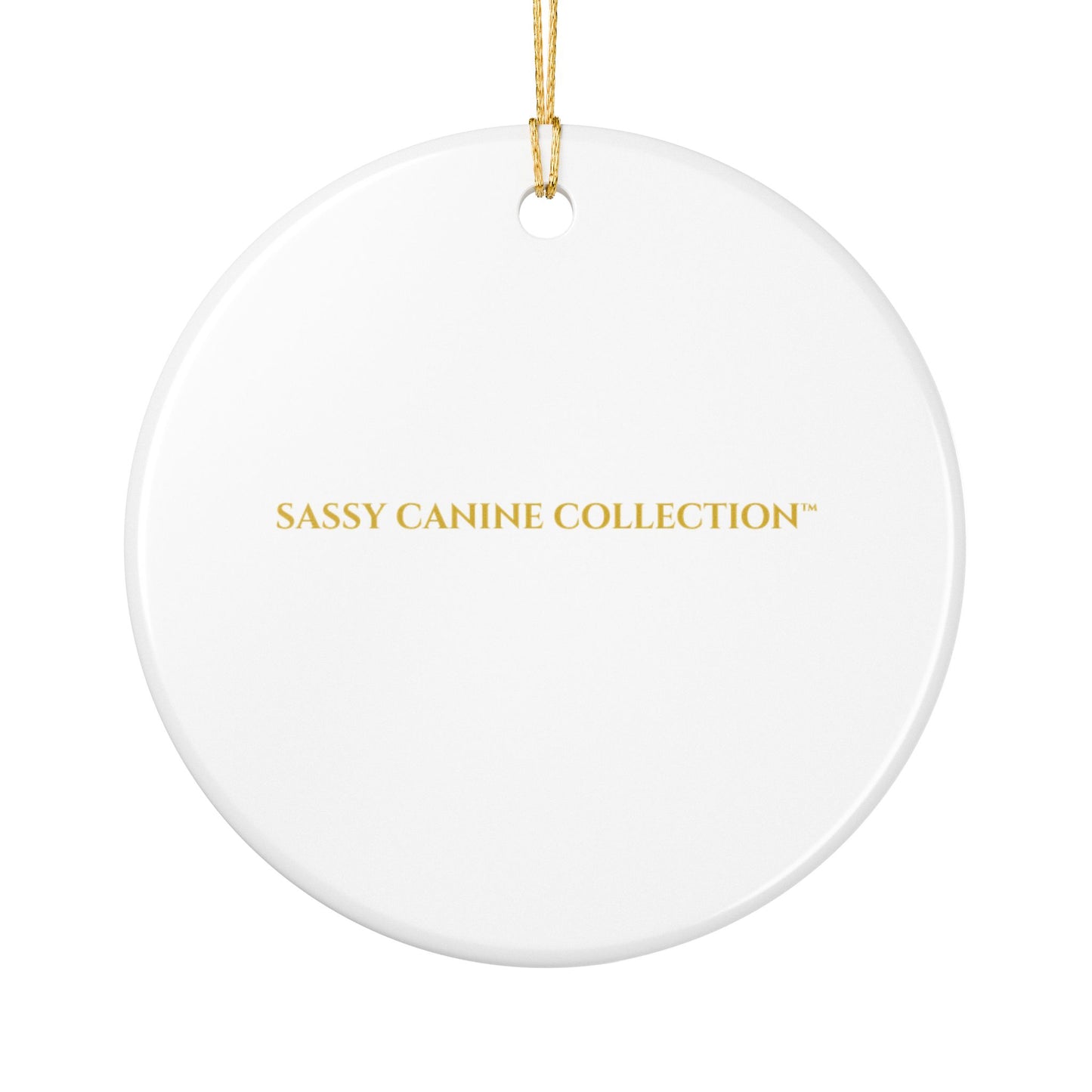 Boxer Dog Portrait Ceramic Christmas Ornament