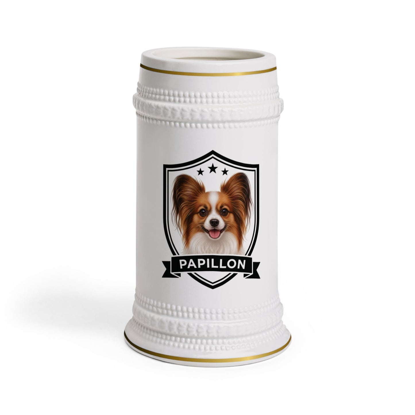 Papillon Beer Stein | Heritage Crest Collection