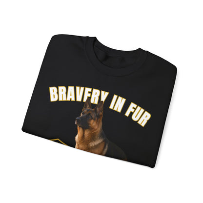 German Shepherd Sweatshirt - "Bravery in Fur, Loyalty in Action" Crewneck