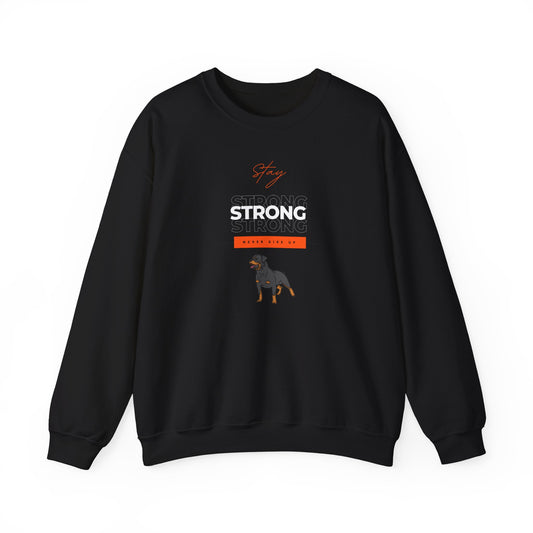 "Stay Strong...Don't Give Up" Dog Lover Unisex Heavy Blend™ Crewneck Sweatshirt