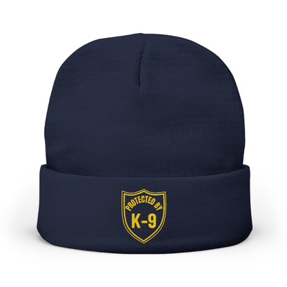 Protected by K-9 Gold Shield Embroidered Knit Hat