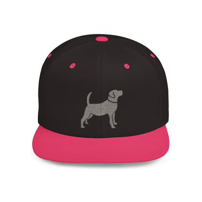 Embroidered Dog Lover Flat Bill Snapback