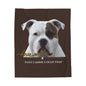 American Bulldog Love Velveteen Plush Blanket