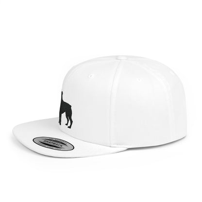 Embroidered Dog Lover Flat Bill Snapback