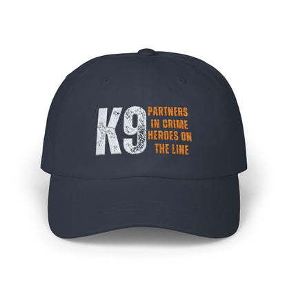 "K9 Partners In Crime Heroes On The Line"  Embroidered Baseball Cap