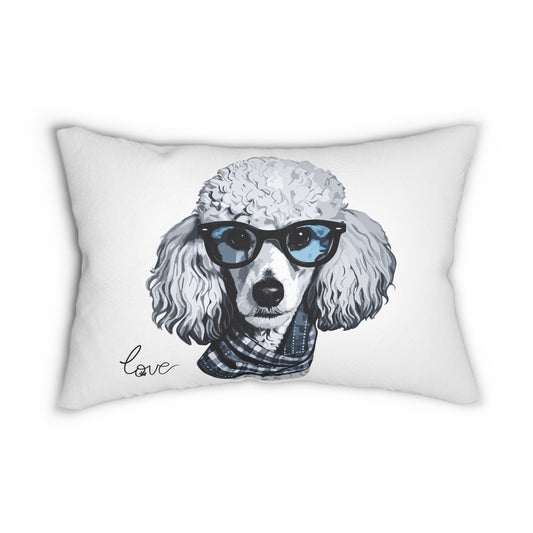 Poodle Love Lumbar Pillow