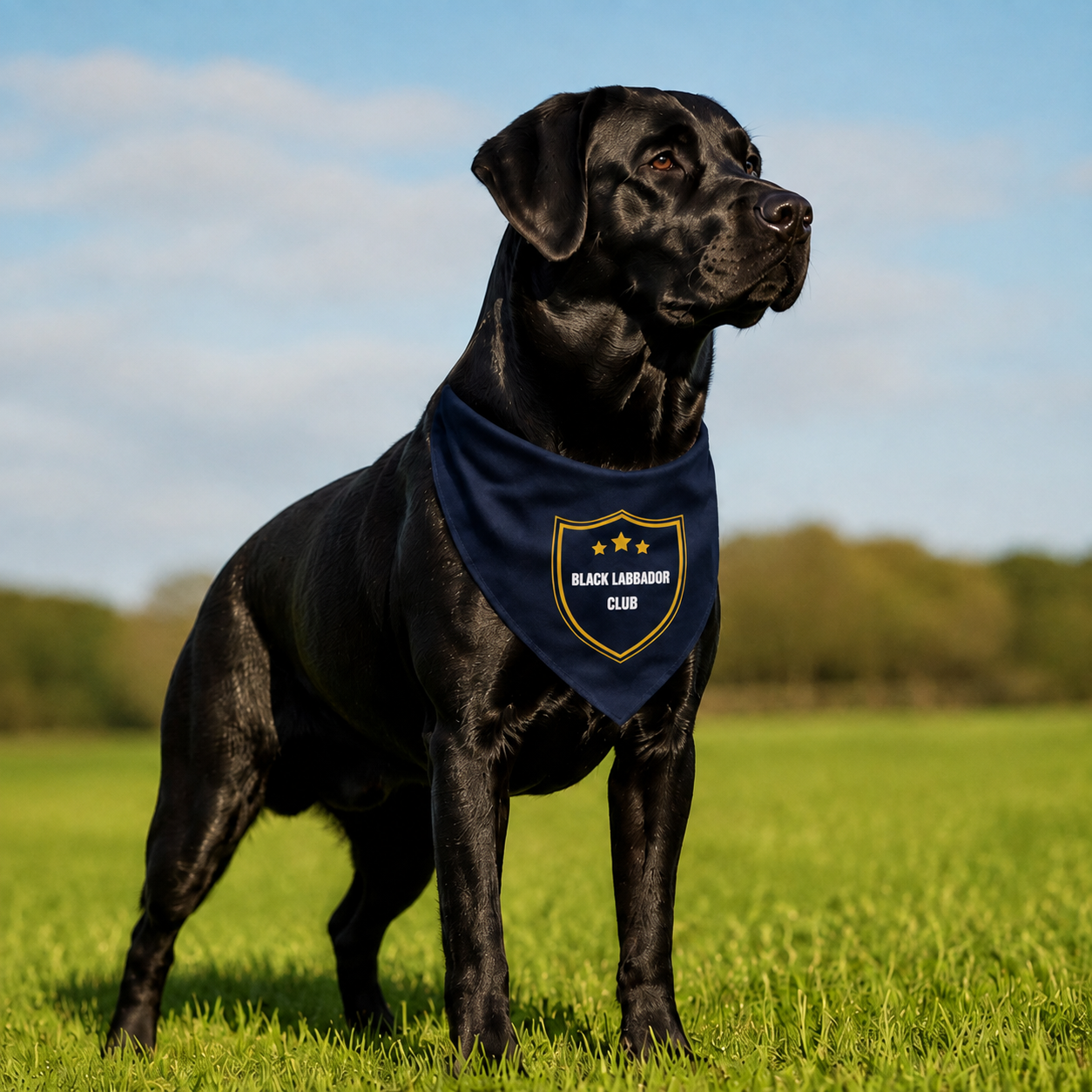 Black Labrador Club Dog Bandana