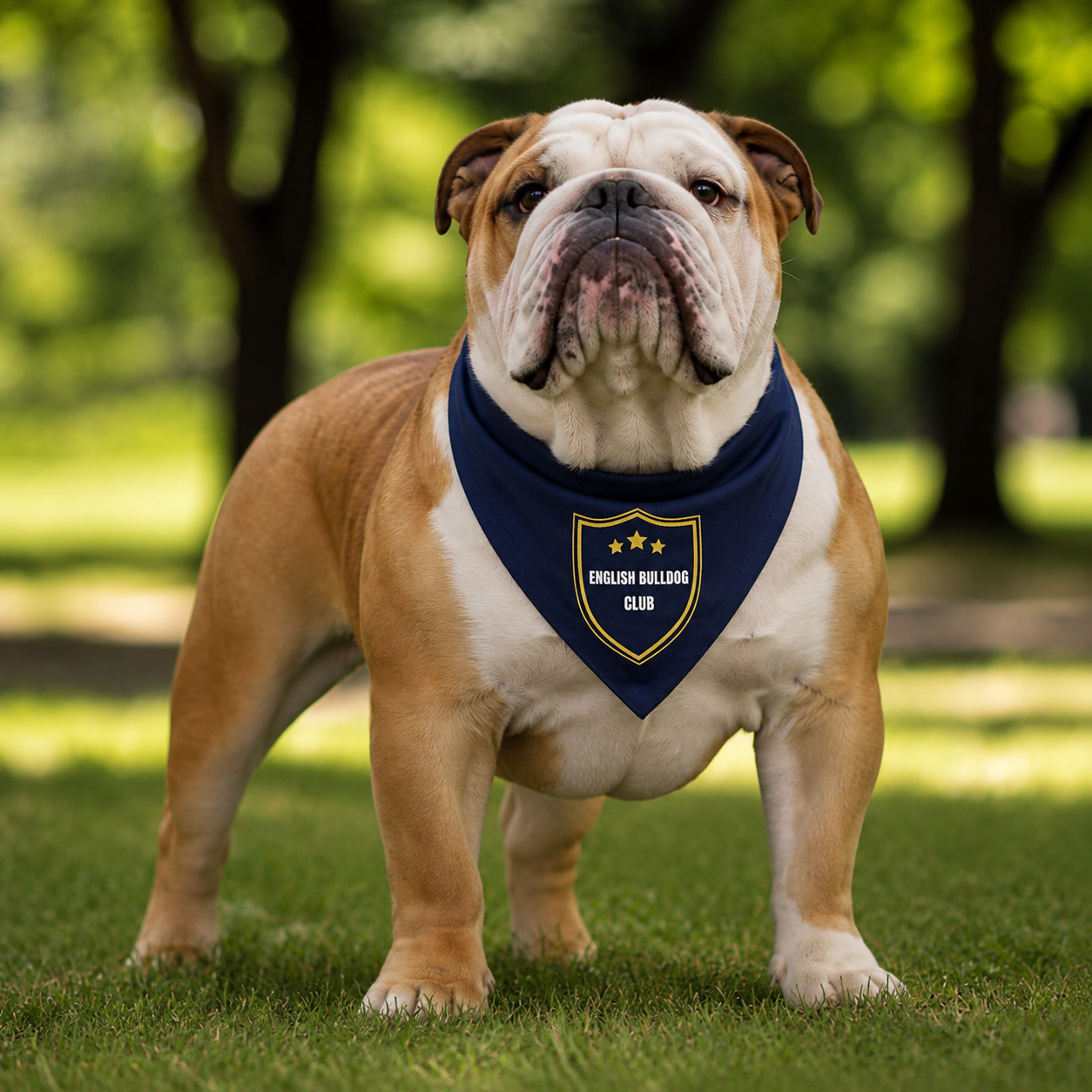 ENGLISH BULLDOG  CLUB DOG BANDANA