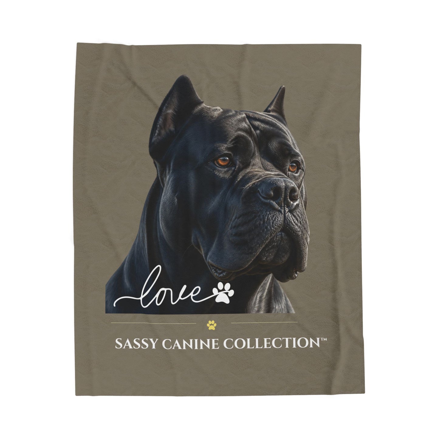 Cane Corso Velveteen Plush Blanket