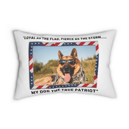 My Dog The True Patriot Theme 20x14 Lumbar Pillow (Free Shipping)