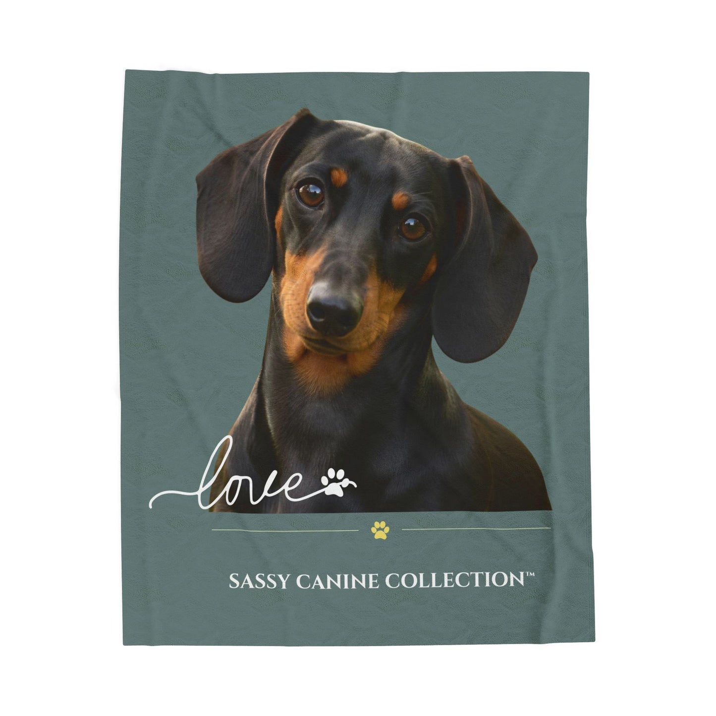 Dachshund Love Velveteen Plush Blanket