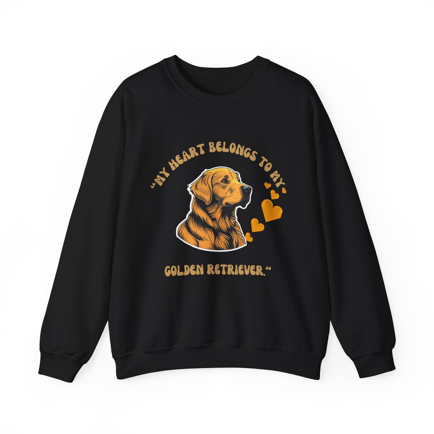 "My Heart Belongs To My Golden Retriever" Unisex Heavy Blend™ Crewneck Sweatshirt