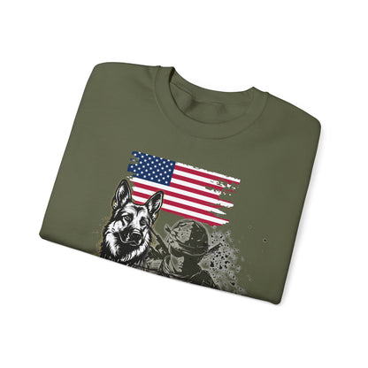 K-9 Warriors German Shepherd Patriotic Sweatshirt | Loyal Brave Unbreakable