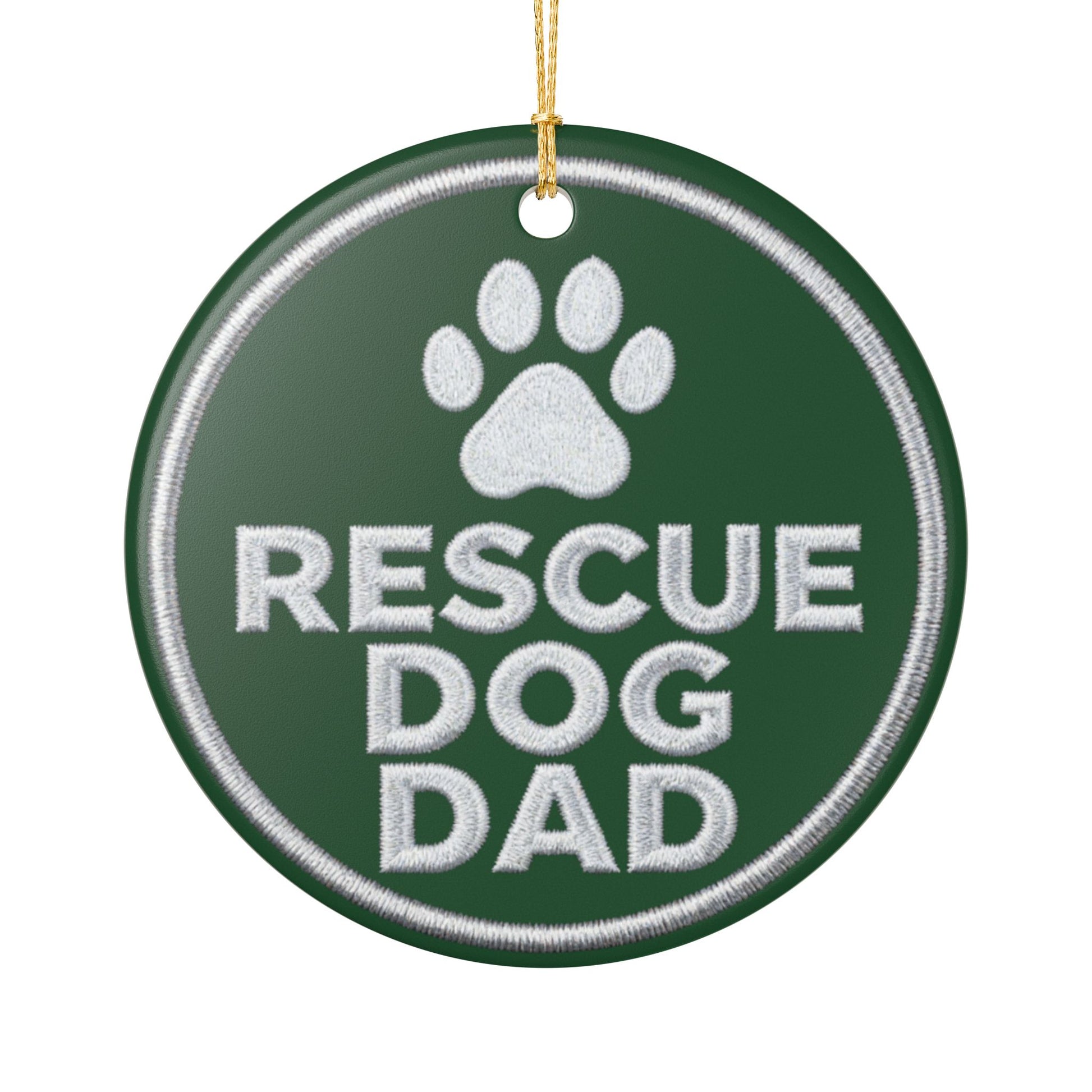 Dog Dad Ceramic Christmas Ornament