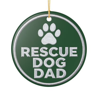 Dog Dad Ceramic Christmas Ornament