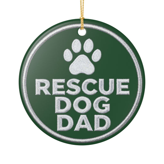 Dog Dad Ceramic Christmas Ornament