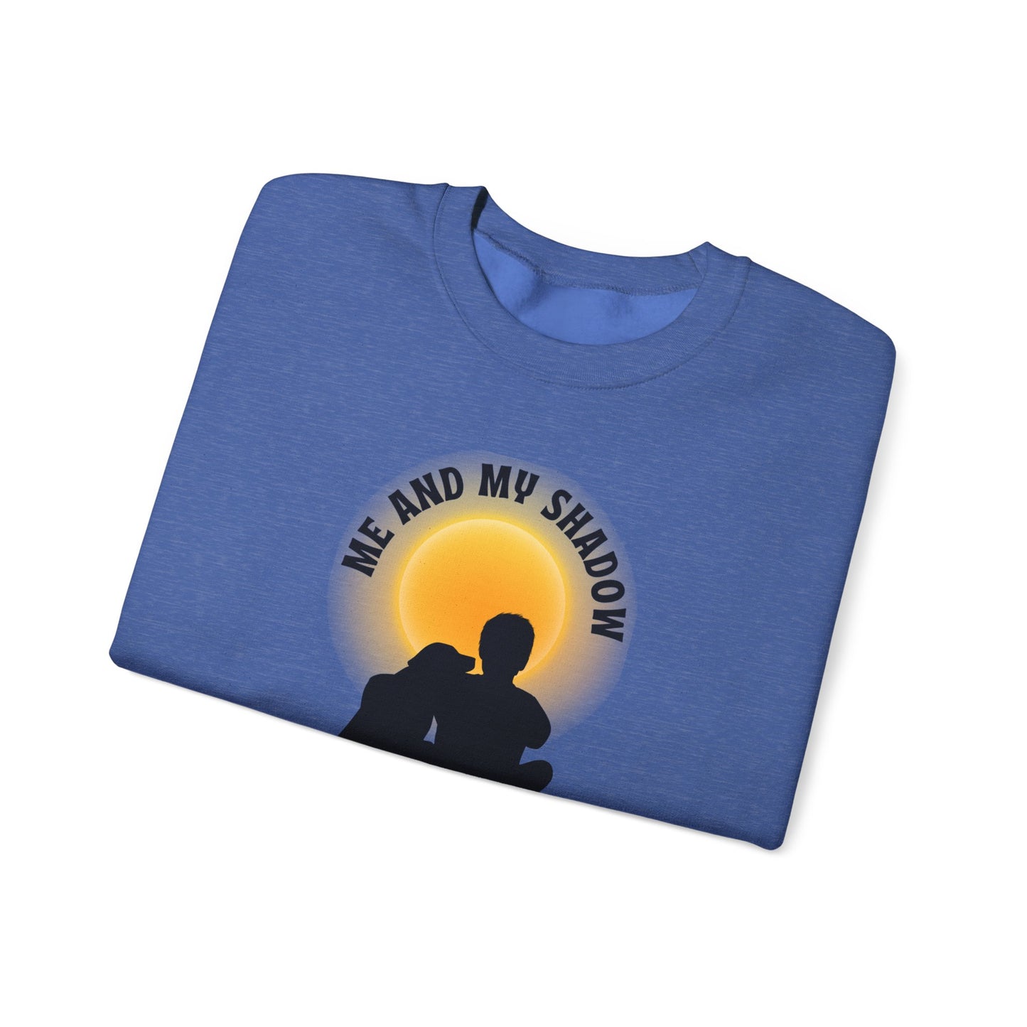 "Me And My Shadow" Dog Lover Unisex Heavy Blend Crewneck Sweatshirt