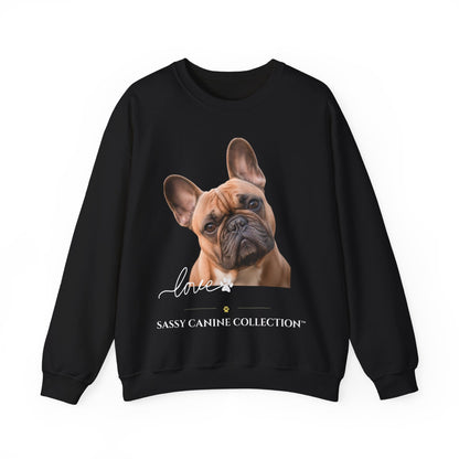 French Bulldog Crewneck Sweatshirt – "Love" Sassy Canine Collection
