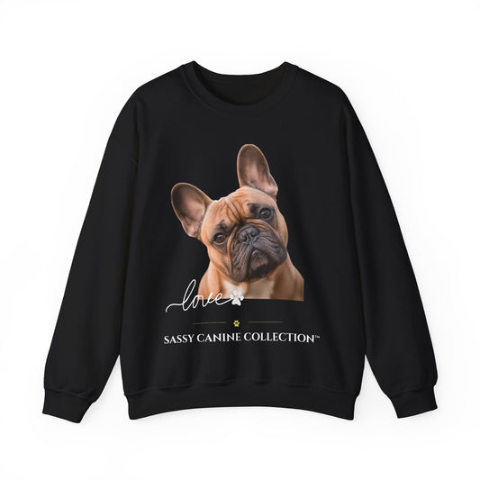 French Bulldog Crewneck Sweatshirt – "Love" Sassy Canine Collection