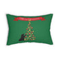 "Merry Christmas" Dog Lover Spun Polyester Lumbar Pillow