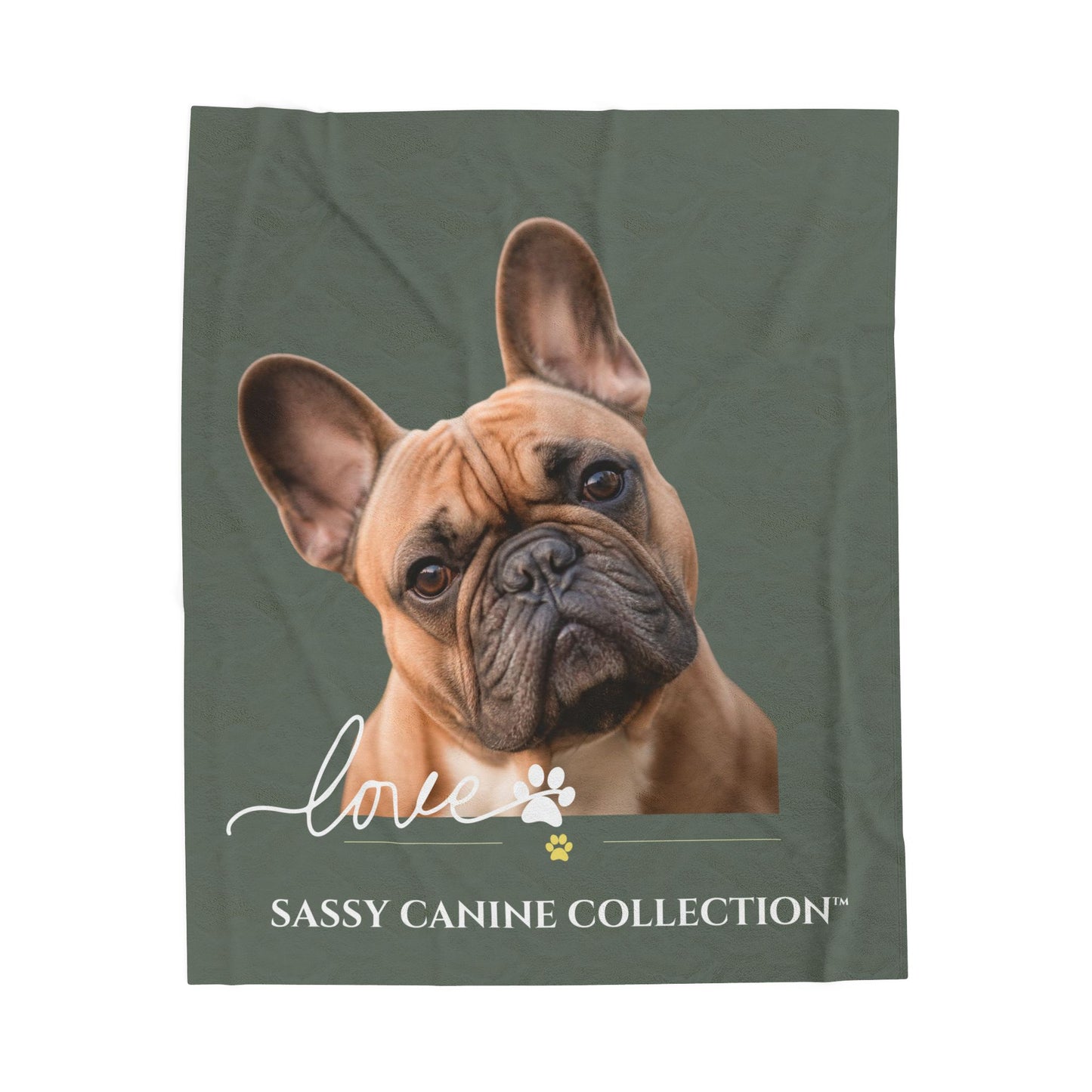 French Bulldog Velveteen Love Plush Blanket