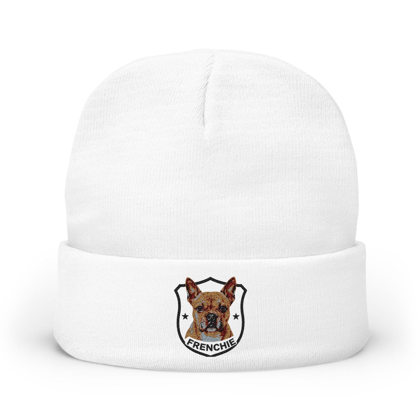 French Bulldog Embroidered Knit Beanie | SASSY CANINE COLLECTION™| Dog Lover Winter Hat