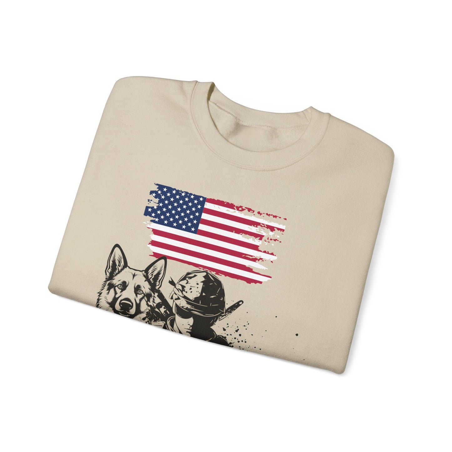 K-9 Warriors German Shepherd Patriotic Sweatshirt | Loyal Brave Unbreakable