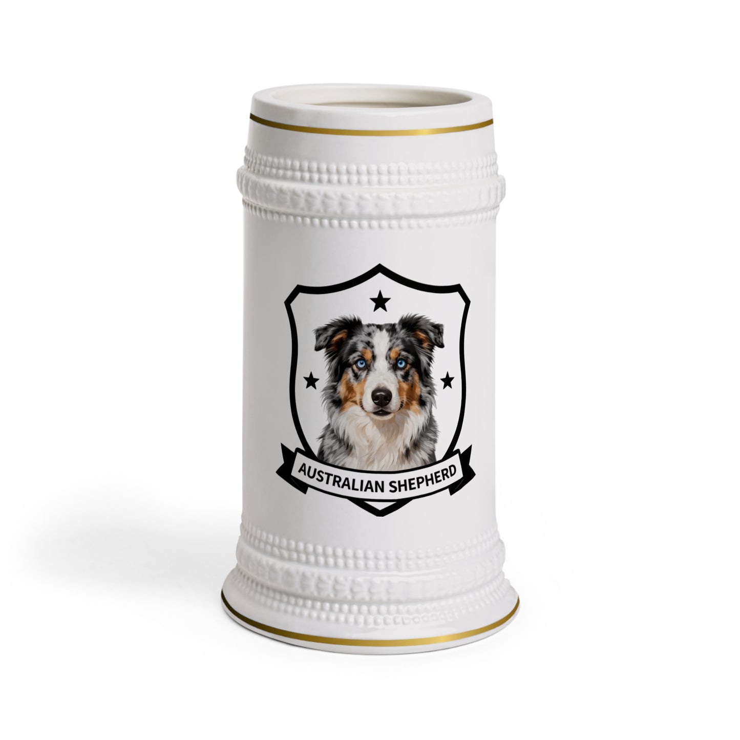 Australian Shepherd Beer Stein | Heritage Crest Collection